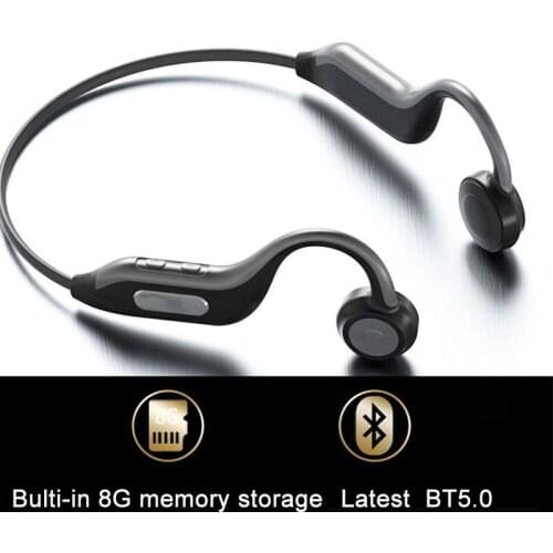Original Bluetooth 5.0 Headphones Latest Bone Conduction Headset Built-in 8G Memory Card IPX67 HD Mic Sports Earphones New