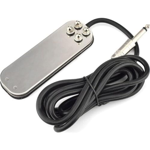 M4YA Stainless Steel Tattoo Foot Switch Pedal with 1.4m Cord Kit for Tattoo Machine Power Supply
