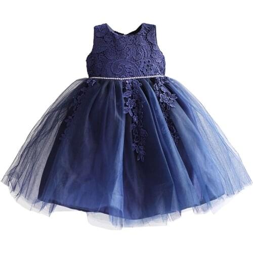 Embroidery Girls Dress Flutty Mesh Dance Party Dresses Retro Lace Kids Children Clothes vestido infantil 3-8T