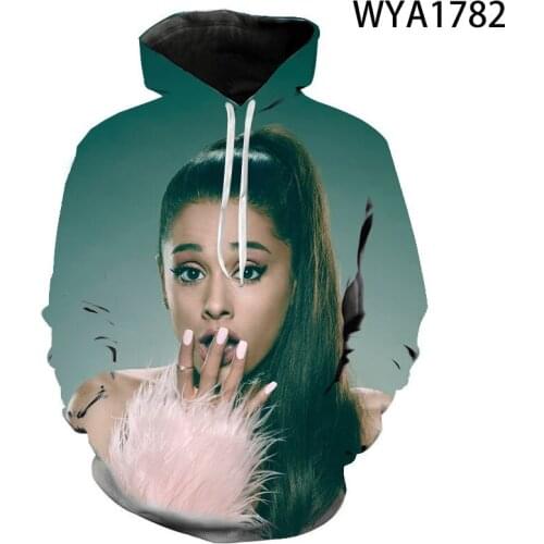 2020 Men Women Children 3D Printed Popular Ariana Grande Hoodies Cool Fashion Casual Hip Hop Sweatshirts Streetwear Tops