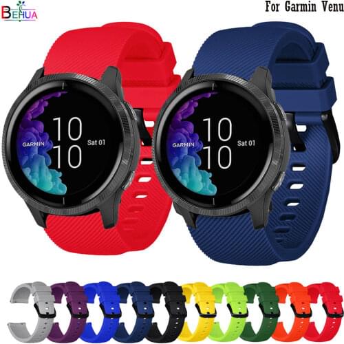 20mm Silicone WatchBand For Garmin Venu / For Garmin Move 3 / Style / Luxe Strap band bracelet for Amazfit BIP youth wristStrap
