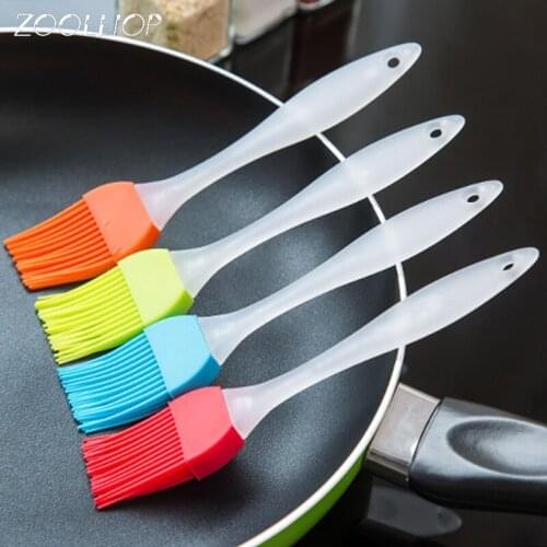 Silicone Baking Bakeware 2019 Newest Silicone Baking Bakeware Bread Cook Brushes Pastry Oil BBQ Basting Brush Tool Color Random