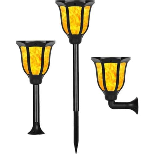 Solar Flame Flickering Torch Light Outdoor Waterproof Dancing Flame Lights Garden Patio Lawn Pathway Solar Tiki Torche Lamp