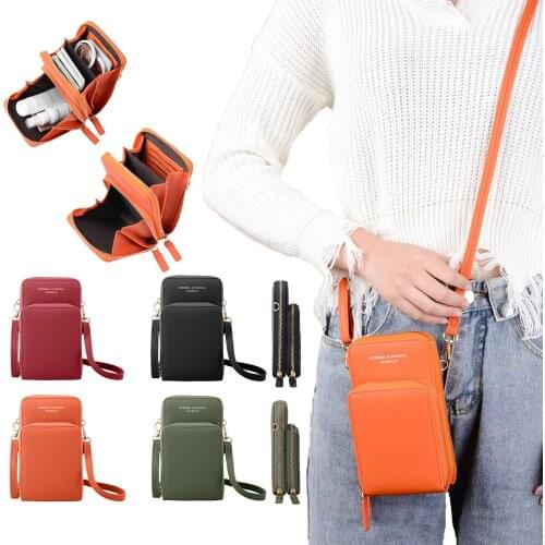 Two-layer Zipper Crossbody Bags For Women 2020 Fashion Korean Womens Handbag Leather Wallet Ladies Shoulder Bag Female Tote Bag