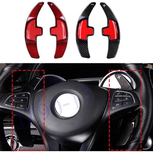 Car Carbon Fiber steering wheel paddle shift Gear Paddle Extension Fit For Benz C117 C292 W218 X156 W212 W205 A B C E S Class