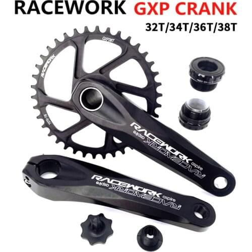 RACEWORK Mountain Bike Crankset Aluminum Alloy With Bottom Bicycle Crankset MTB Road Crank 104BCD 170mm Bike Accessories