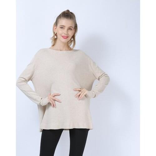 Slash Neck Women Sweaters Pullovers 2021 Autumn Winter Long Knitted Sweater Knitwear Female Long Sleeve Jumper Tops Plus size