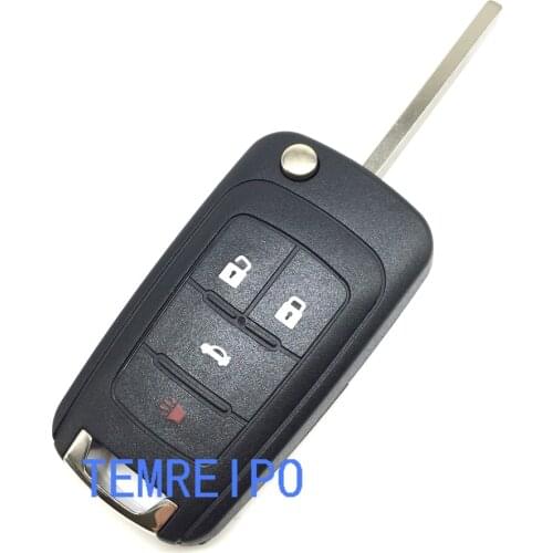 Replacement flip key blank for chevrolet 4 button folding key shell cruze spart epica lova key cover fob