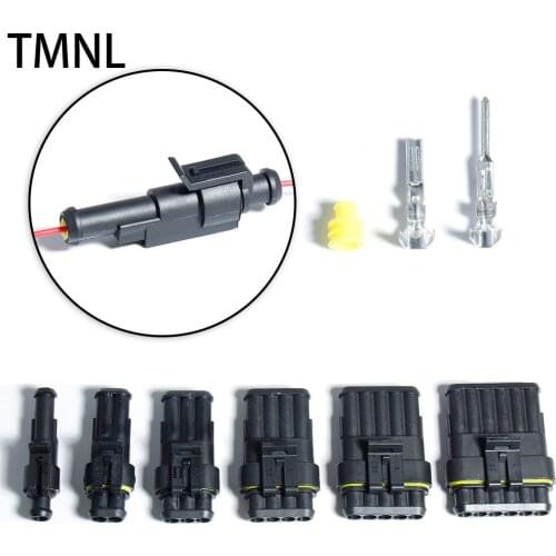 1/2/3/4/5/6Pin Electrical cable Waterproof Seal Auto Wire Car Connector Automotive Plug Terminals Car Harness Sealed Male Female