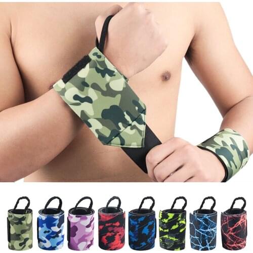 1Pcs Camouflage Sports Wrist Weightlifting Wrist Wrapping Support Fitness Sport Wristbands Anti-Sprain Power Bandage