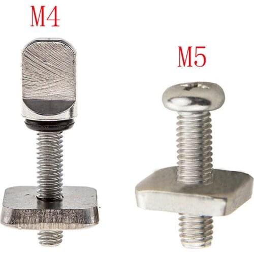 3sets M4 M5 Stainless Surf Fin Screws Plates Surfboard Longboard Screw Channel Sliding Fin Box Plate Smart Screw
