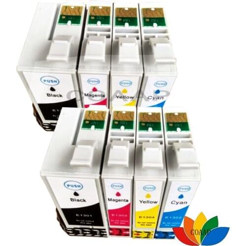 8 Pack T1301 - T1304 Compatible Ink Cartridges For Epson Workforce WF-7015 WF-7515 WF-7525