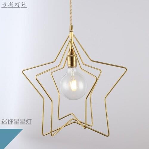 American Creative Glass Ball Pendant Lights Iron Hoop Hang Lamp for Bedroom Cafe Restaurant Bar Indoor Lighting Fixtures Decor