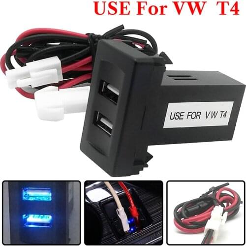 New Car Charger Dual USB Auto Car Charger ehicle Power Inverter Converter for Volkswagen for VW T4 Car Charger Special Car