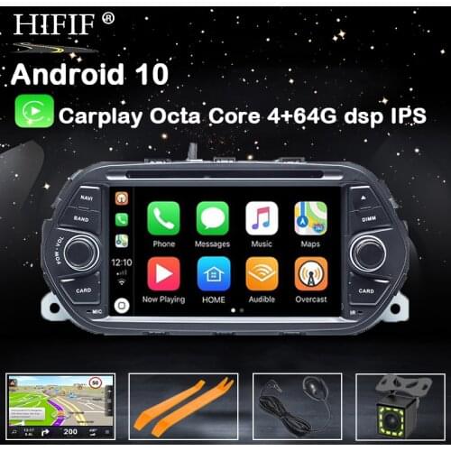 7" IPS DSP Android 10 Octa core PX5 CAR DVD player For FIAT TIPO EGEA 2015-2018 4GB RAM 64GB ROM CAR GPS NAVIGATION FM RDS DVR