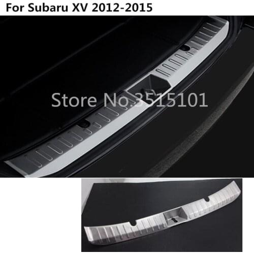 Car Stainless Steel Inner Internal Rear Back Bumper Inside Trim Plate Trunk Frame Threshold For Subaru XV 2012 2013 2014 2015