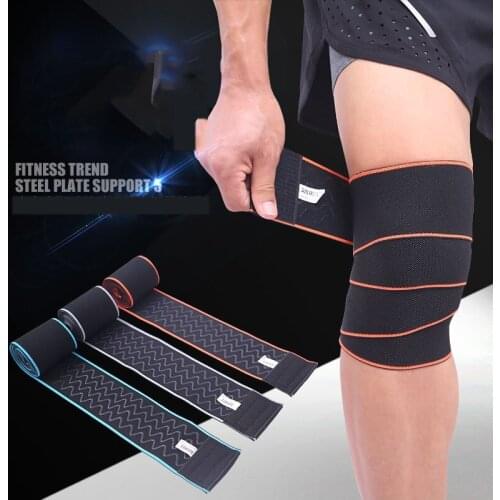 Sports Knee And Leg Protection Silicone Anti Slip Squat Weightlifting Bandage Mens Basketball Football Running Anti Sprain