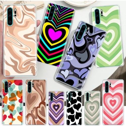Purple Heart Swirl Soft Phone Case For Huawei Honor 10 9 20 Lite Y5 Y6 Y7 Y9 8A 8X 8S 7A 7X 9X 10i 20i Pro Cover Coque