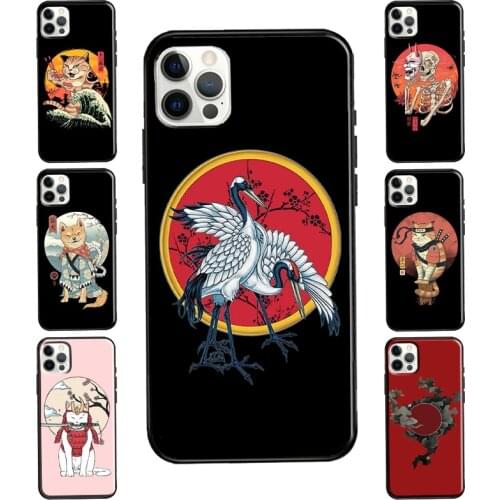 Japanese Style Tiger Cat Shiba Inu For iPhone 12 Pro Max mini Case For iPhone 11 Pro Max XS 7 8 Plus X XR SE 2020 Cover