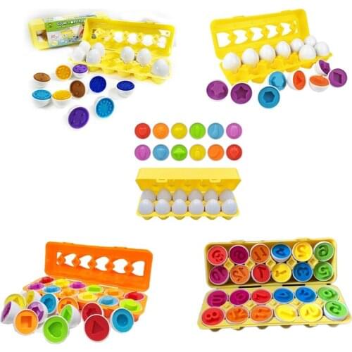 Babys Interesting Simulation Egg Box Toy Matching Color Recognition Childrens Educational Early Education Assembled Toy