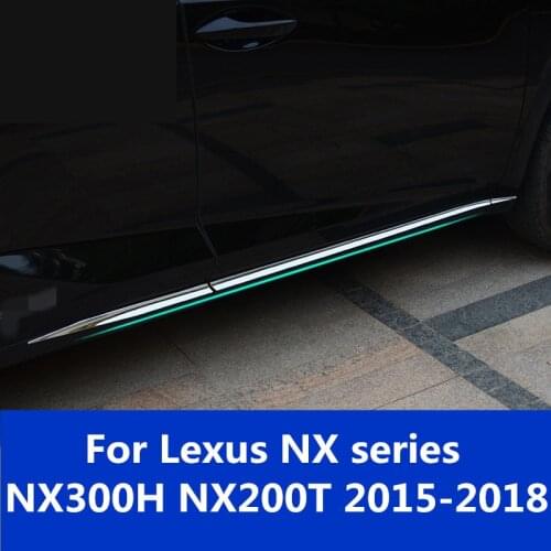 For Lexus NX series NX300H NX200T 2015-2018 door side line garnish body molding cover protector trim Body trim Door side trim