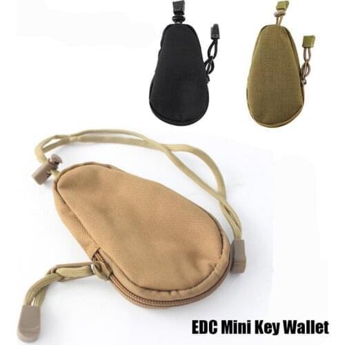 EDC Key Holder Key Wallet 600D Nylon Coin Purses Pouch Water-proof Key Bag Case Full Protection Military Tactics Decoration