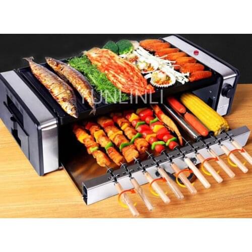 Electric Barbecue Grill Household Party Electric Grill Non-Stick Pan Smoke-Free Double Baking Indoor Outdoor BBQ Grill K1-01