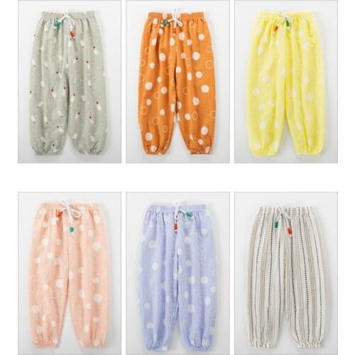 Baby Boys Girls Summer Cotton Harem Pants Children Ankle-length Anti-mosquito Sweatpants Kids Sun-protection Beach Pants 1-5year