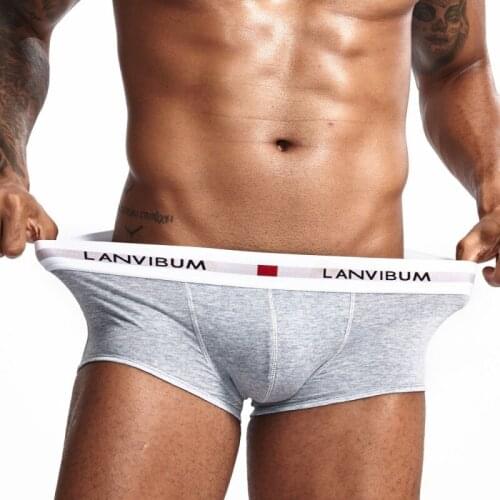 Mens Underwear Cotton Breathable Boyshorts Mens Lifting Buttocks U-pouch Bag Design Pusu Up Body Shaping Sexy Boxers