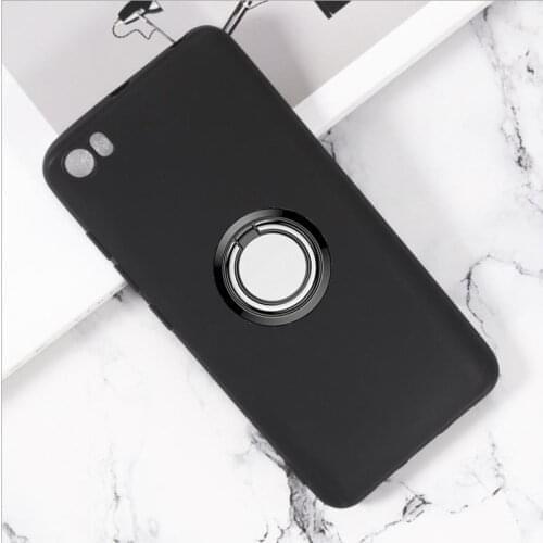 For Xiaomi Mi 5 Back Ring Holder Bracket Phone Case Cover Phone TPU Soft Silicone Cases for Xiaomi Mi 5 2015105 5.15 inch