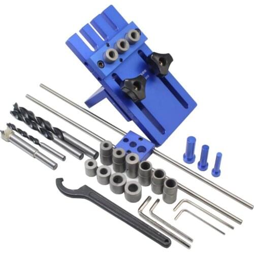 Woodworking tool,DIY Woodworking Joinery High Precision Dowel Jigs Kit,3 in 1 Drilling locator,08450A drilling guide kit