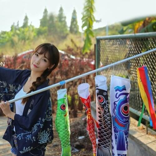 55cm Koi Nobori Carp Wind Socks Koinobori Colorful Fish Flag Hanging Wall Decor R1WF J18 21 Dropshipping