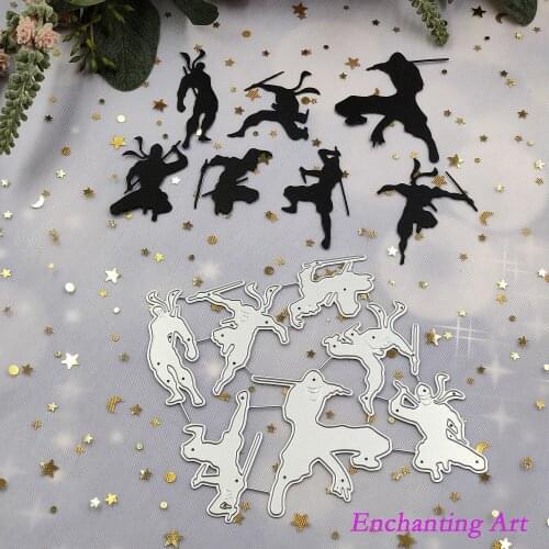 2021 New Metal Cutting Dies Samurai and Ninja Stencils for DIY Scrapbooking/Photo Album Decorative Embossing DIY Paper Cards