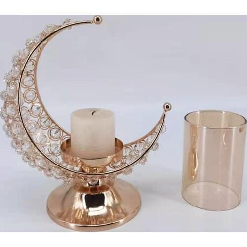 Ramadan Candlestick Glass Candle Stand Holder Muslim Islamic Home Ornaments
