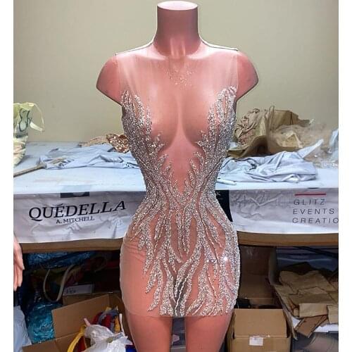 See Through South African Cocktail Dresses Sheath Scoop Short Mini Tulle Beaded Elegant Party Homecoming Dresses