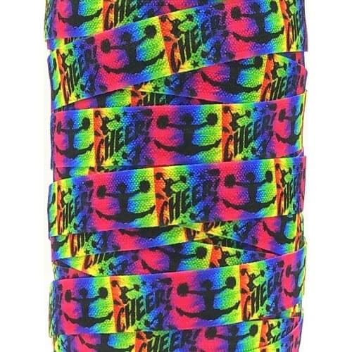 Q&N ribbon 5/8inch 15mm 160526029 cheer sport folded over elastic FOE for hair tie free shipping