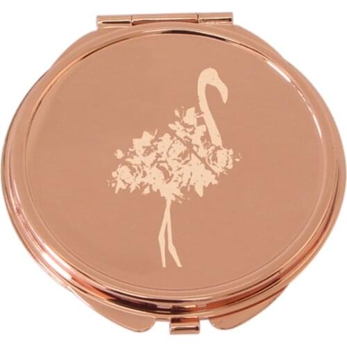 Rose Gold Makeup Mirror Small Pocket Folding Mirror 100/Lot#18032-4