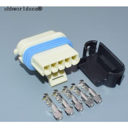 Shhworldsea Automotive electrical connector plug 5 pin 1.5mm car waterproof female automotive connector plug