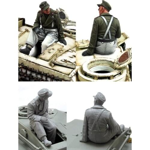 1/35 StuG crewman, Resin kit soldiers GK, Military subject matter of WWII, Scene combination, Uncoated No colour