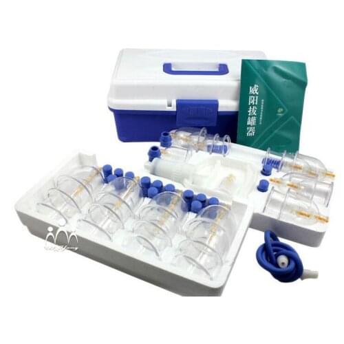 Tradtional Chinese Vacuum Cupping Set Massage Therapy Kit Body Suction With Magnetic Treatment Free Medical Case