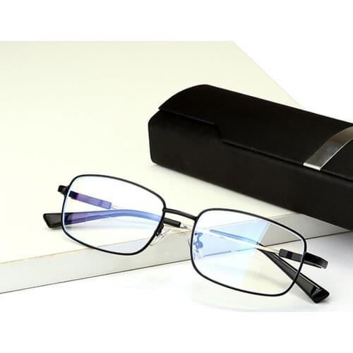 Titanium Alloy Ultralight Reading Glasses Women Men Rectangle Full-rim Bendable High Quality Anti Blu +1 +1.5 +2 +2.5 +3 +3.5 +4