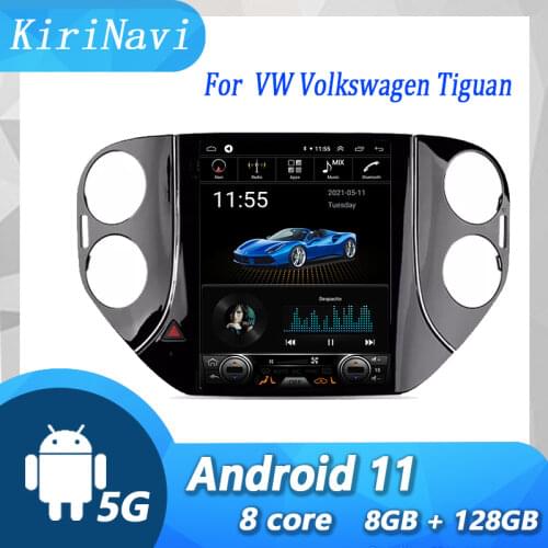 KiriNavi Tesla Style Vertical Screen Android 9.0 Car Radio For Volkswagen VW Tiguan Car DVD Player GPS Navigation 4G 2010-2016
