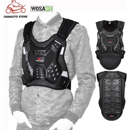 WOSAWE Motorcycle Armor Jacket Moto Racing Gear Elastic Armor Vest Motocross Riding Off Road Bike Chest Body Protection Clothing