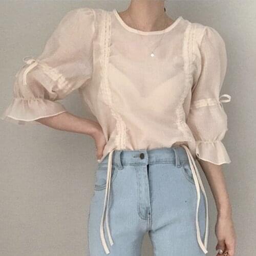 YMXJYWL Women's Transparent Shirts