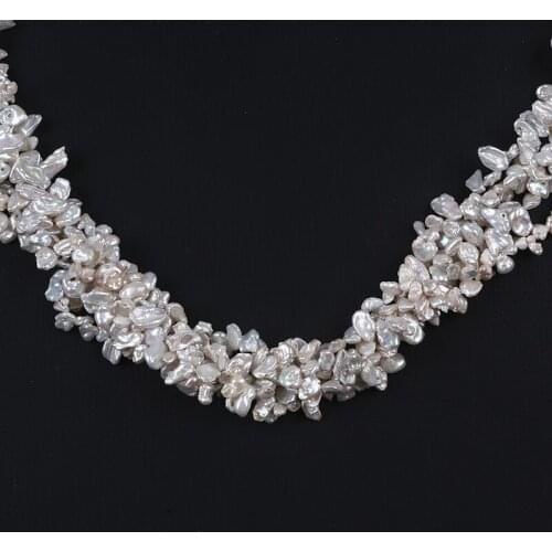 6-7mm Irregular Shape Keshi Pearl White Natural Freshwater Bead With Hole For DIY Jewelry
