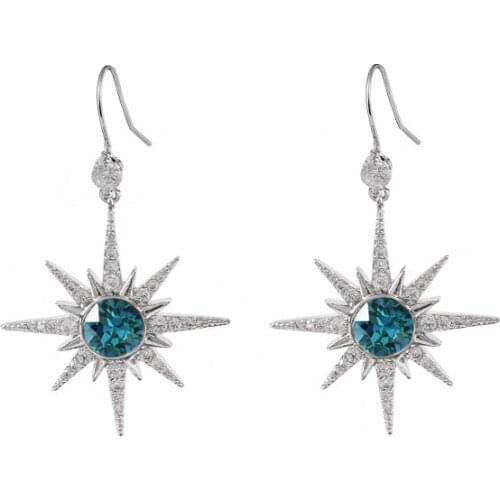 LANFLORA new Trendy zircon women irregular earrings for birthday gift copper alloy cheap factory shop earrings wholesale price