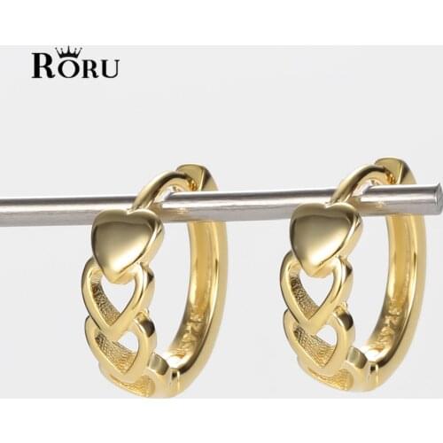 S925 Gold Hollow Heart Chain Hoop Earrings Geometric Gothic Punk Statement Circle Earring Brincos Jewelry for Women 2021 Trendy