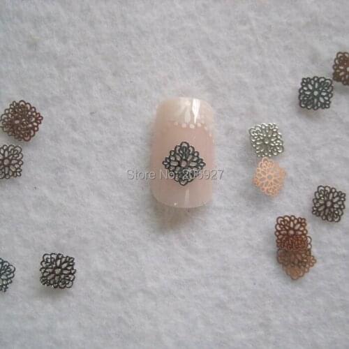 MS280-1 100pcs Silver Cute Metal Sticker Nail Art Metal Sticker Nail Art Decoration Non-adhesive Sticker