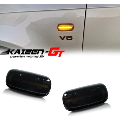 2PCS High Power Smoked Lens Amber LED Front Fender Side Marker Lights For Audi A3 S3 8P A4 RS4 S4 B6 B7 A6 S6 RS6 A6 C5 C7 etc