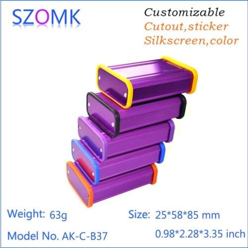 4 pcs, 25*58*85mm aluminum power supply extrusion case szomk electronics enclosure project box diy control distribution box